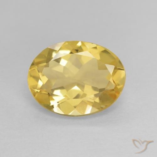 2.19ct Natural Amarillo claro Berilo, Ovalada, VVS