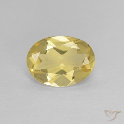 1.33ct Natural Amarillo claro Berilo, Ovalada, VVS