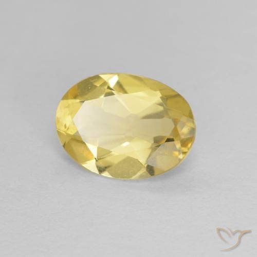 Berilo Amarillo claro natural de 1.33 ct, Ovalada, VVS