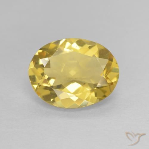 1.97ct Natural Amarillo-dorado claro Berilo, Ovalada, VVS