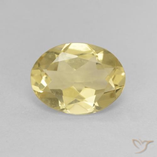 1.64ct Natural Amarillo-dorado claro Berilo, Ovalada, VVS
