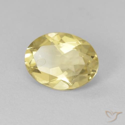 Berilo Amarillo-dorado claro natural de 1.64 ct, Ovalada, VVS