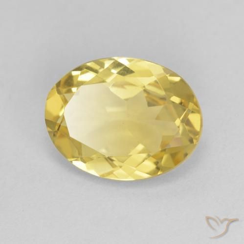 Berilo Dorado claro natural de 2.09 ct, Ovalada, VVS