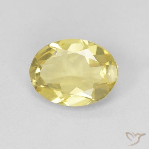 1.43ct Natural Dorado claro Berilo, Ovalada, VVS
