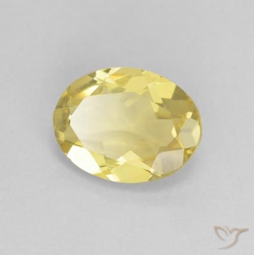 Berilo Dorado claro natural de 1.43 ct, Ovalada, VVS