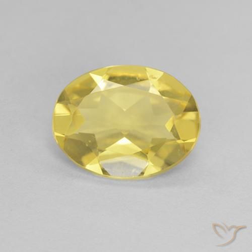 1.33ct Natural Dorado claro Berilo, Ovalada, VVS