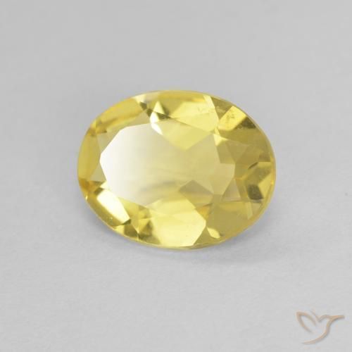 Berilo Dorado claro natural de 1.33 ct, Ovalada, VVS