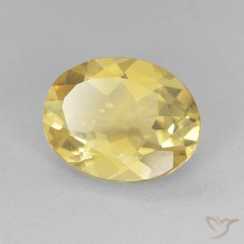 Berilo Amarillo claro natural de 2.03 ct, Ovalada, VVS