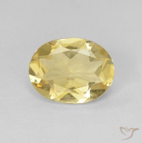 1.56ct Natural Dorado claro Berilo, Ovalada, VVS