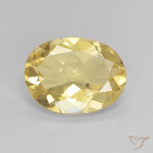 1.96ct Natural Amarillo-dorado claro Berilo, Ovalada, VVS