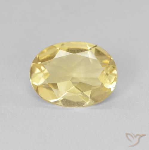 1.17ct Natural Dorado claro Berilo, Ovalada, VVS