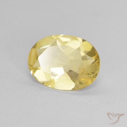 Berilo Dorado claro natural de 1.17 ct, Ovalada, VVS