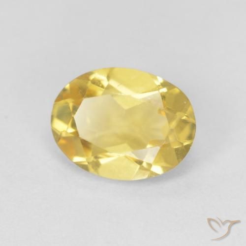 1.14ct Natural Dorado claro Berilo, Ovalada, VVS-VS
