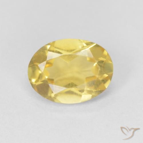 Berilo Dorado claro natural de 1.14 ct, Ovalada, VVS-VS