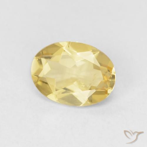 Berilo Amarillo claro natural de 1.07 ct, Ovalada, VS