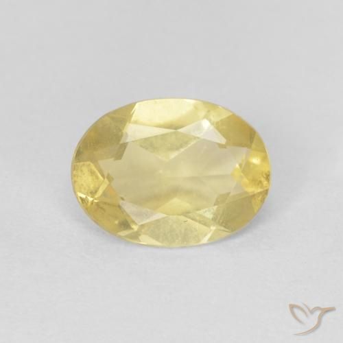 0.76ct Natural Dorado claro Berilo, Ovalada, VS