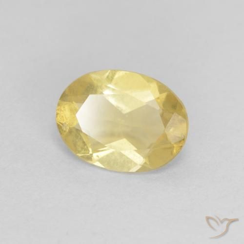 Berilo Dorado claro natural de 0.76 ct, Ovalada, VS