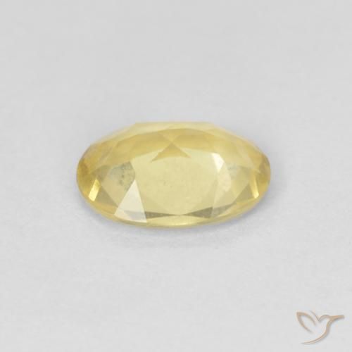 Berilo Dorado claro natural de 0.76 ct, Ovalada, VS