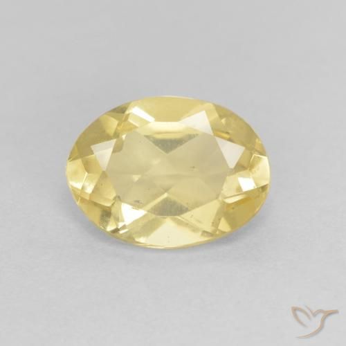 1.11ct Natural Amarillo-dorado claro Berilo, Ovalada, VS