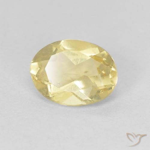 Berilo Amarillo-dorado claro natural de 1.11 ct, Ovalada, VS