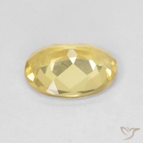 Berilo Dorado claro natural de 1.56 ct, Ovalada, VS