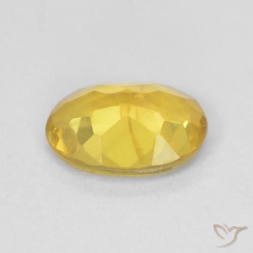 Berilo Amarillo-dorado claro natural de 0.89 ct, Ovalada, VS