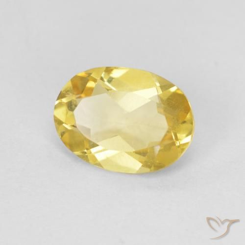 Berilo Dorado claro natural de 1.10 ct, Ovalada, VS