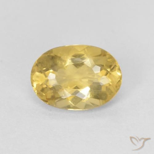 0.69ct Natural Amarillo-dorado claro Berilo, Ovalada, VS