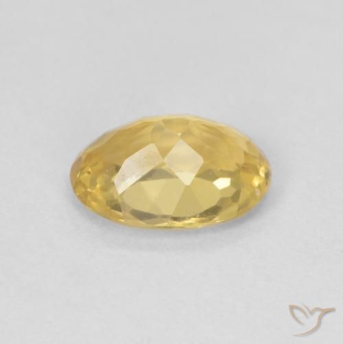 Berilo Amarillo-dorado claro natural de 0.69 ct, Ovalada, VS