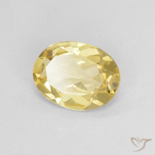 Berilo Amarillo claro natural de 1.00 ct, Ovalada, VS