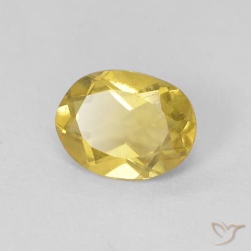 Berilo Amarillo-dorado claro natural de 1.17 ct, Ovalada, VS