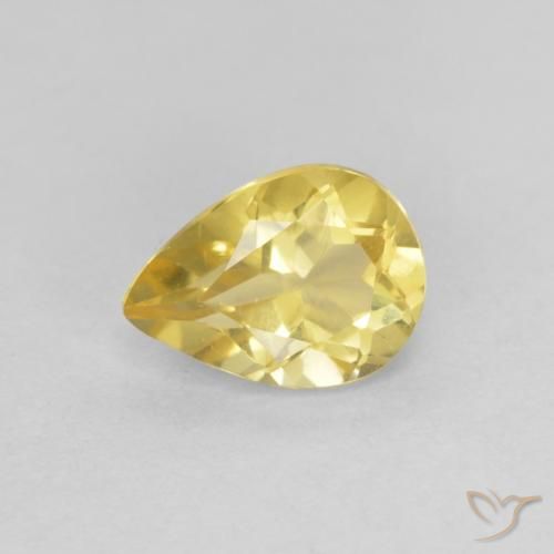 0.90ct Natural Amarillo-dorado claro Berilo, En forma de pera, VS