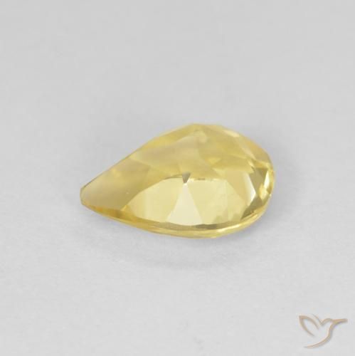 Berilo Amarillo-dorado claro natural de 0.90 ct, En forma de pera, VS