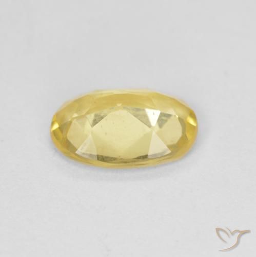 Berilo Dorado claro natural de 0.90 ct, Ovalada, VS