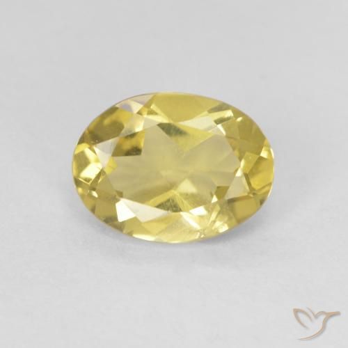 1.13ct Natural Dorado claro Berilo, Ovalada, VS