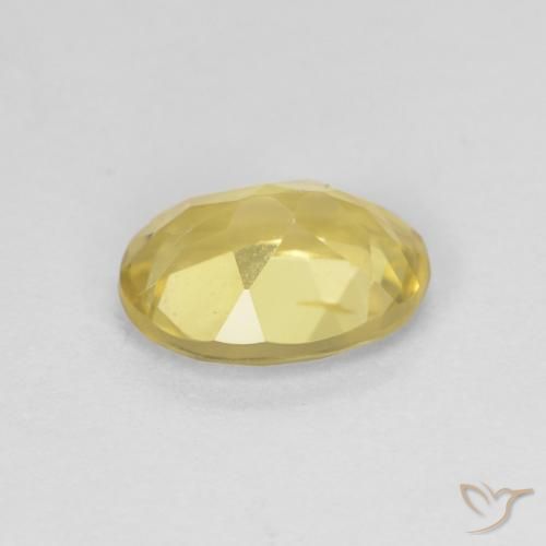 Berilo Dorado claro natural de 1.13 ct, Ovalada, VS