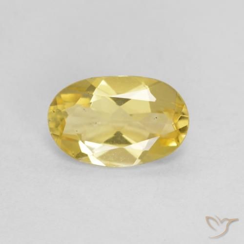 0.54ct Natural Dorado claro Berilo, Ovalada, VS