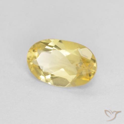 Berilo Dorado claro natural de 0.54 ct, Ovalada, VS
