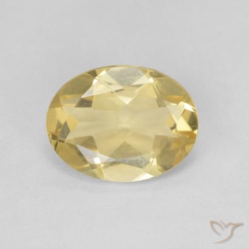 1.57ct Natural Dorado claro Berilo, Ovalada, VVS-VS