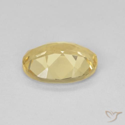Berilo Dorado claro natural de 1.57 ct, Ovalada, VVS-VS