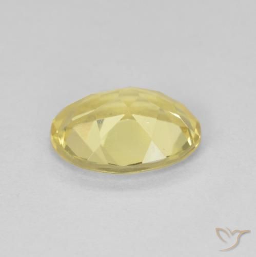 Berilo Dorado claro natural de 1.54 ct, Ovalada, VVS-VS