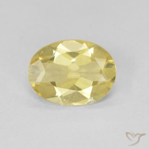 1.34ct Natural Dorado claro Berilo, Ovalada, VVS-VS
