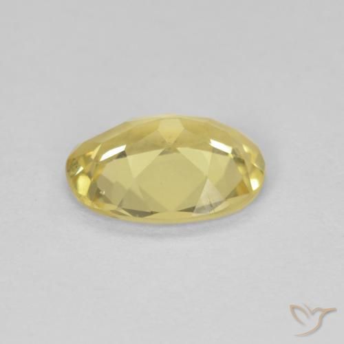 Berilo Dorado claro natural de 1.34 ct, Ovalada, VVS-VS