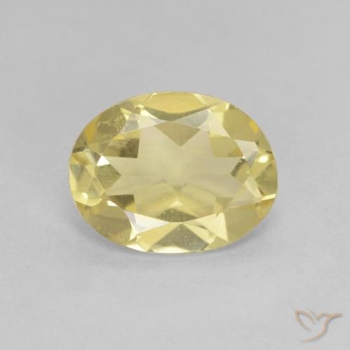 1.54ct Natural Amarillo-dorado claro Berilo, Ovalada, VVS-VS