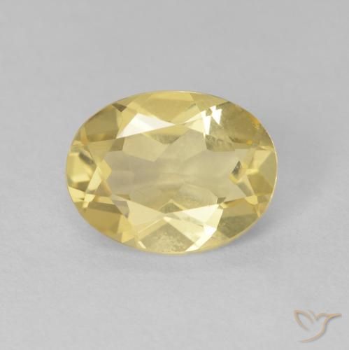 1.68ct Natural Amarillo claro Berilo, Ovalada, VVS-VS