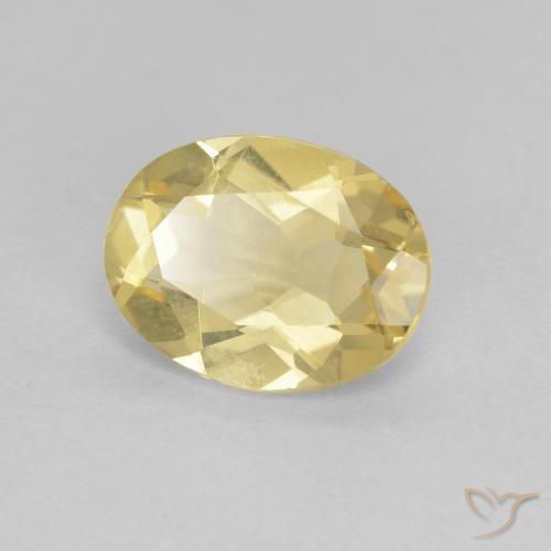 Berilo Amarillo claro natural de 1.68 ct, Ovalada, VVS-VS