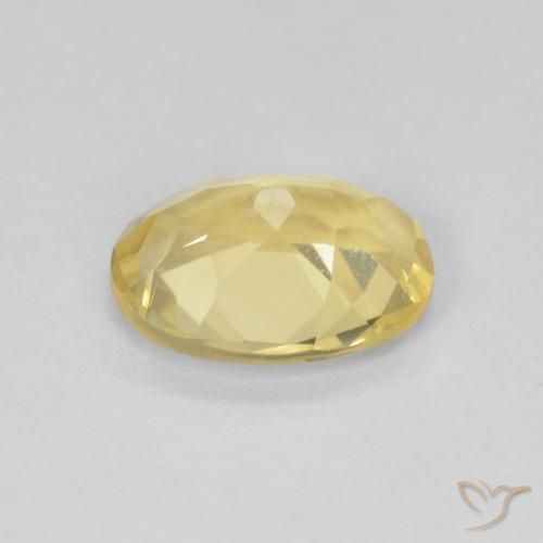 Berilo Amarillo claro natural de 1.68 ct, Ovalada, VVS-VS