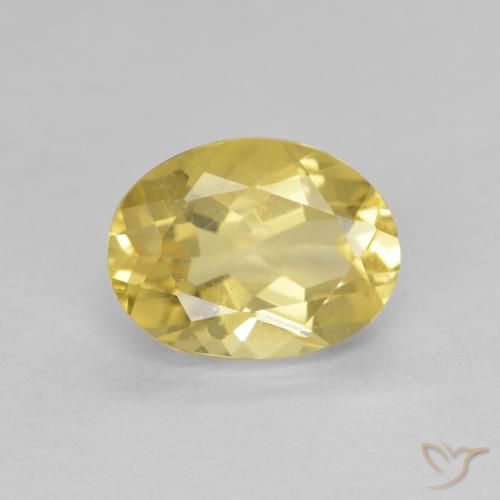 1.73ct Natural Amarillo-dorado claro Berilo, Ovalada, VVS-VS