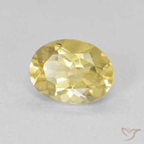 Berilo Amarillo-dorado claro natural de 1.73 ct, Ovalada, VVS-VS