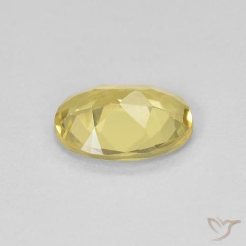 Berilo Amarillo-dorado claro natural de 1.29 ct, Ovalada, VVS-VS